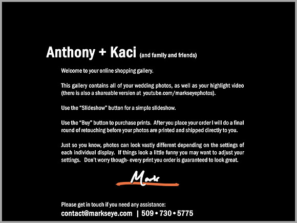 Anthony + Kaci | Welcome
