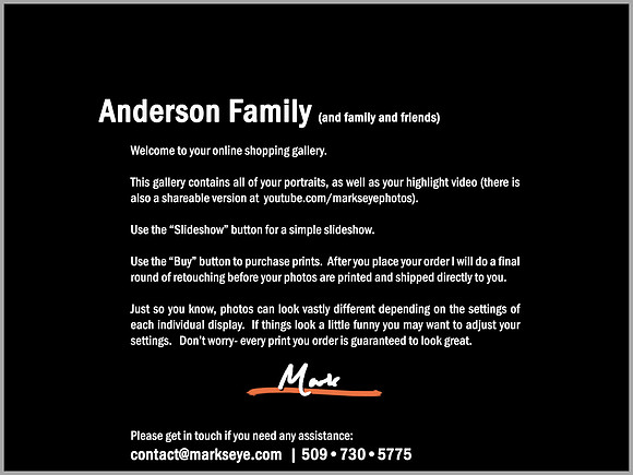 Anderson Family | Welcome