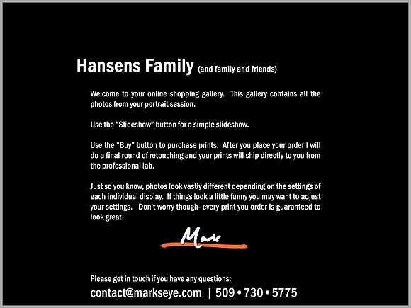 Hansens Family | Welcome