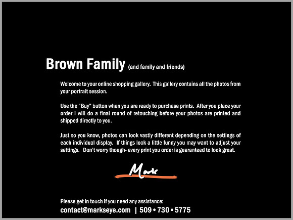 Brown Family | Welcome